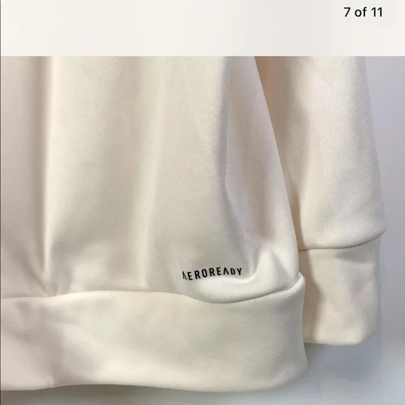 ✅Adidas Men's Game & Go Pullover Hoodie In Chalk White Size 2XL NWT Long Sleeves - Picture 6 of 11